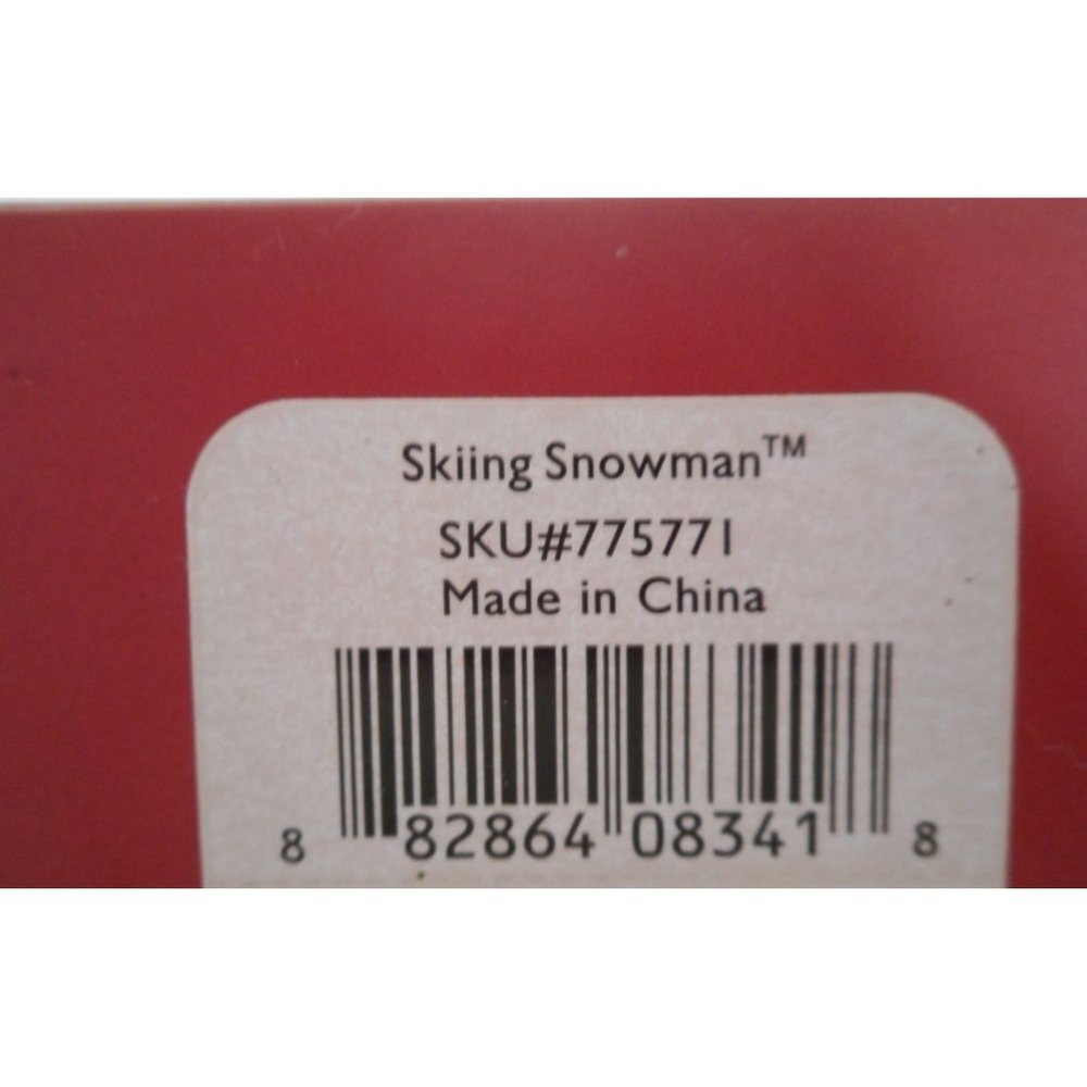 NIB LENOX Skiing Snowman Silver Hangning Ornament 4" Ornament RARE! - Picture 4 of 4